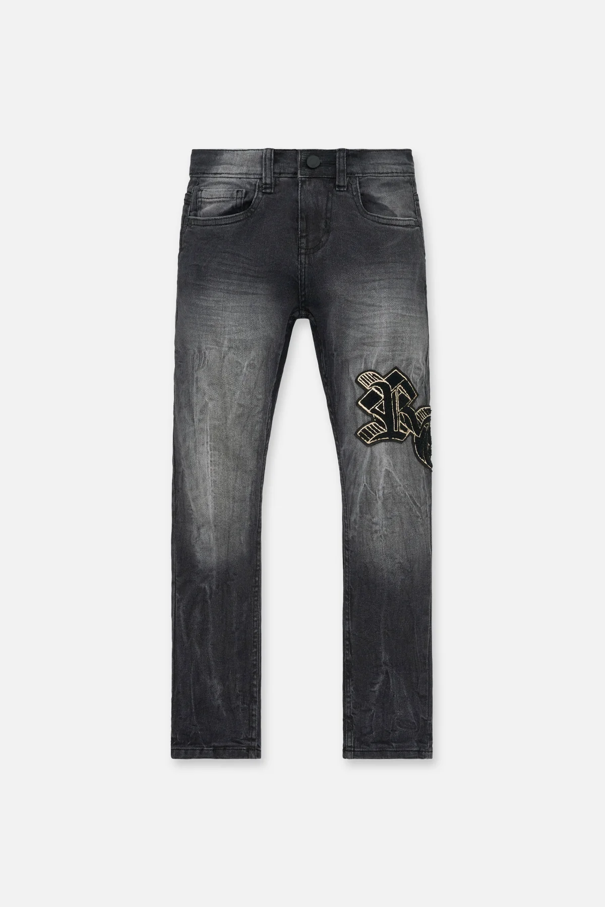 KIDS ANDERSON SKINNY JEAN | GREY STORM OG PATCH