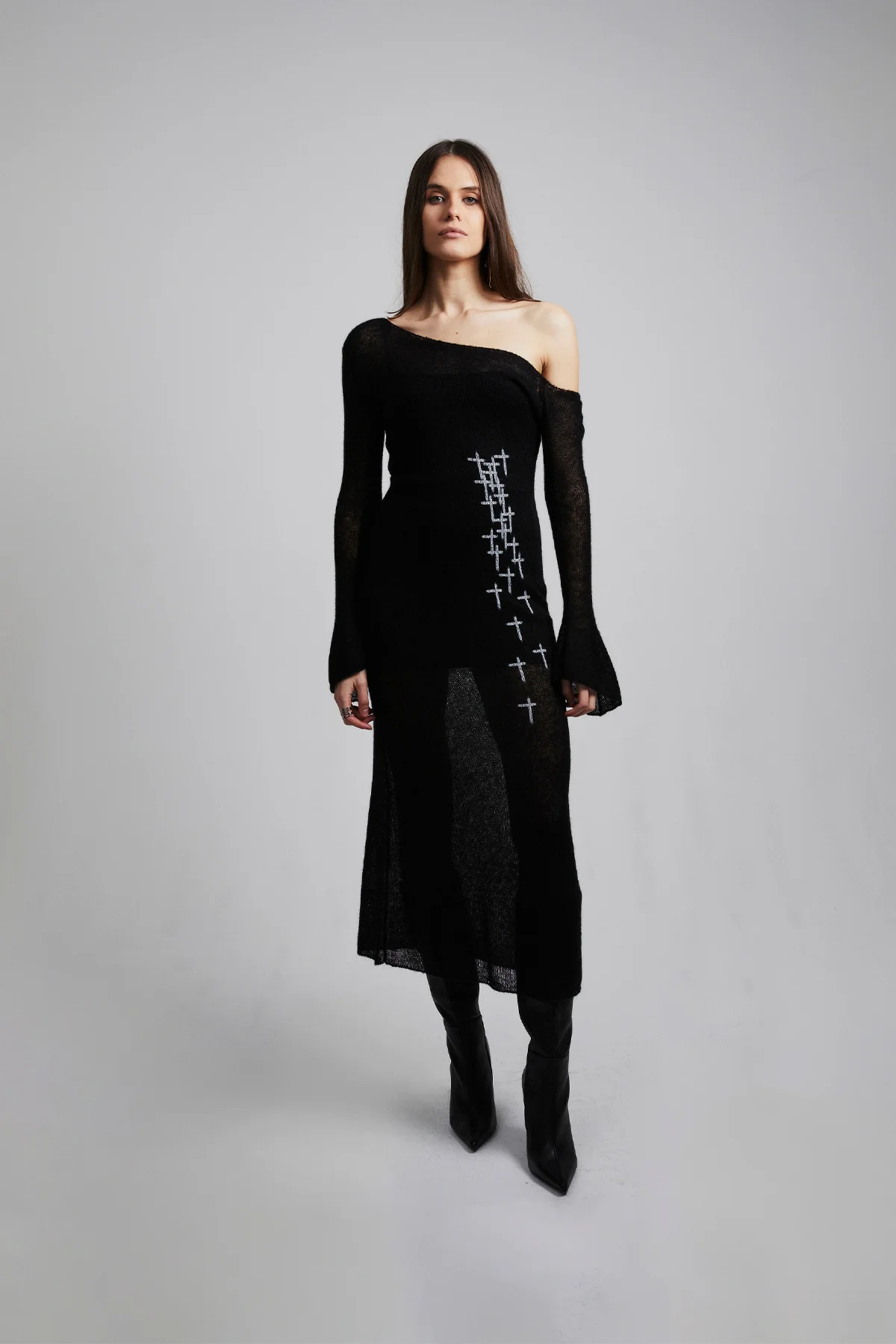 BLAIR | BLACK WITH WHITE CROSSES - Image 3