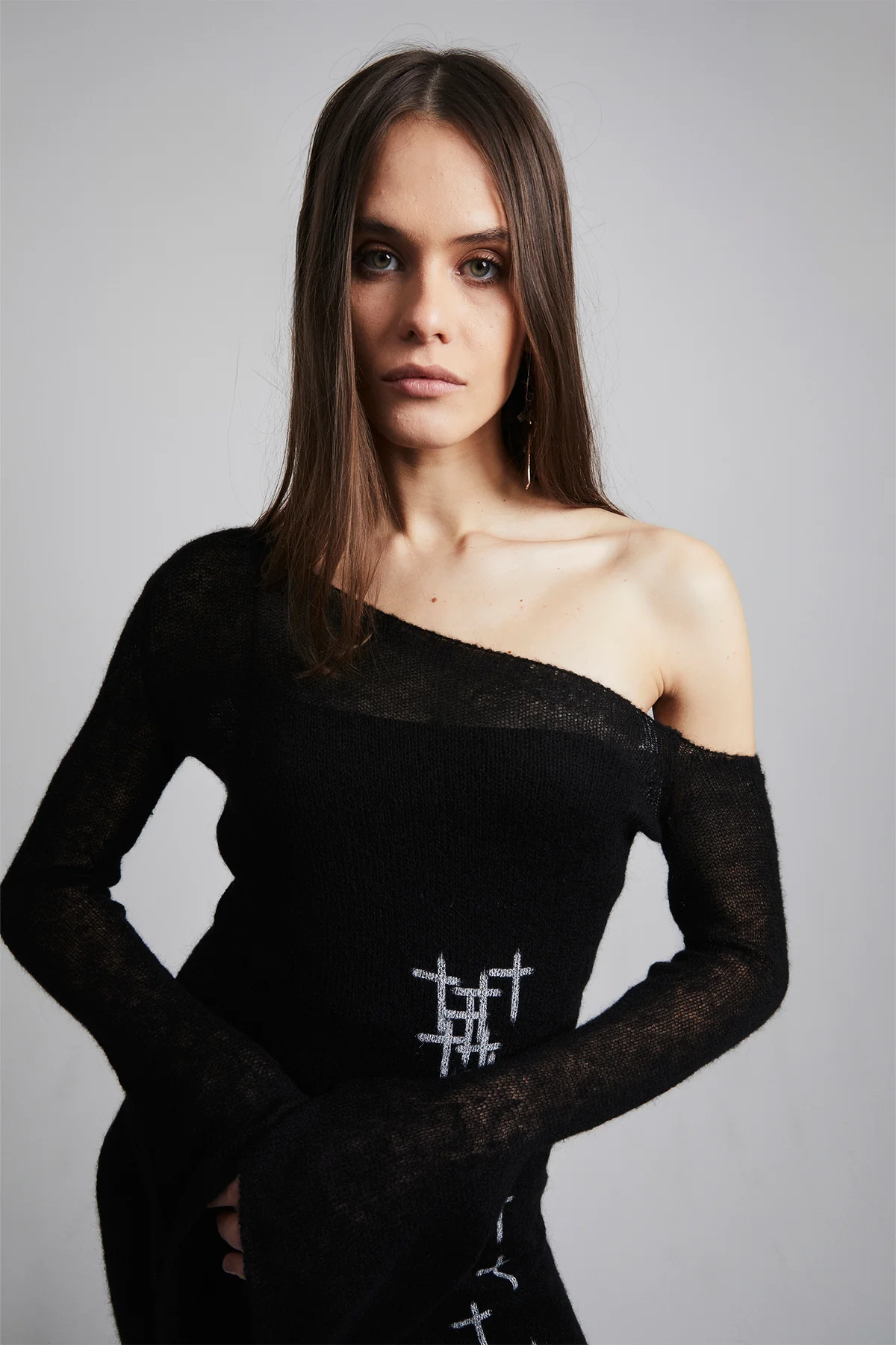BLAIR | BLACK WITH WHITE CROSSES - Image 5
