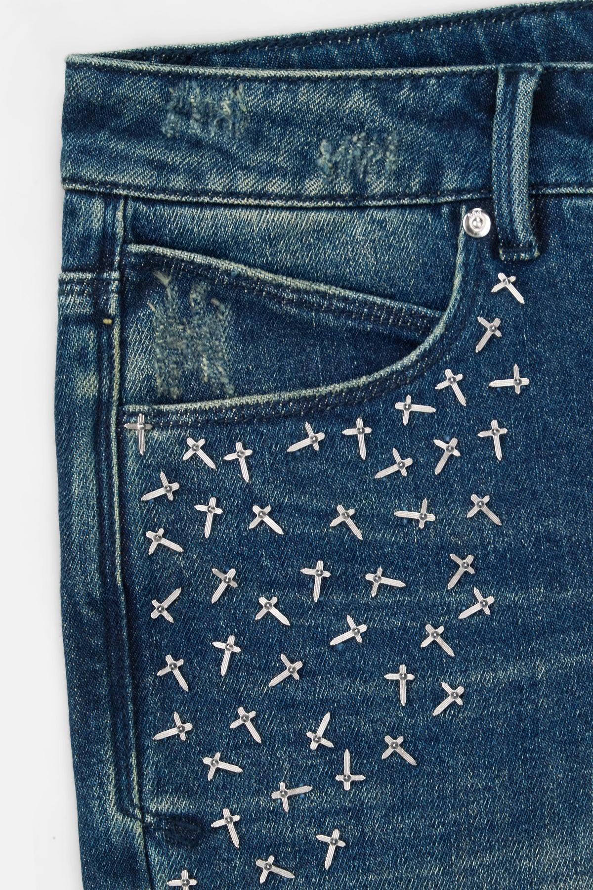 BRYANT SKINNY STUDDED JEAN | NAVY AURA - Image 3