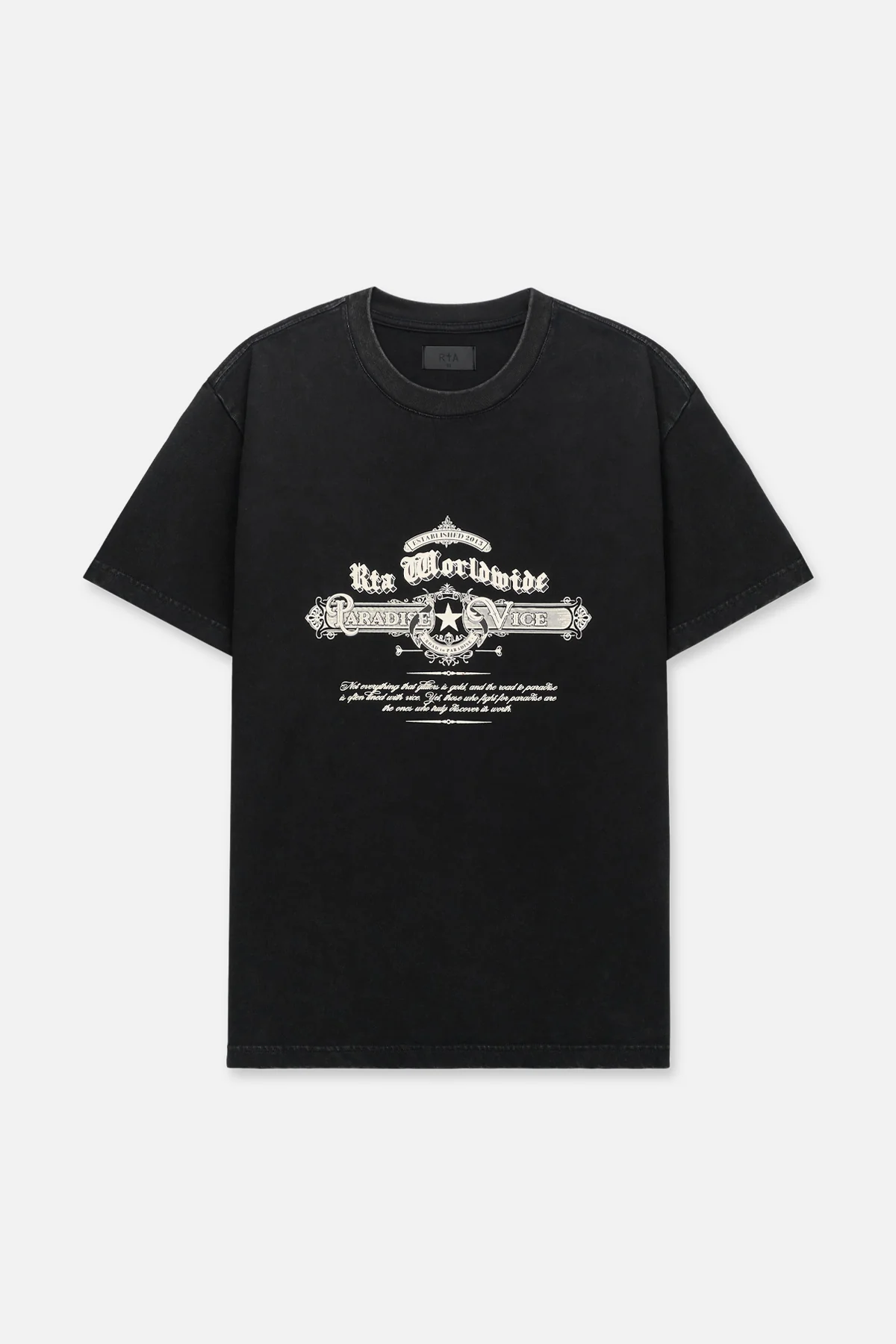 COLIN OVERSIZED SHORT SLEEVE TEE | BLACK RETRO PARADISE