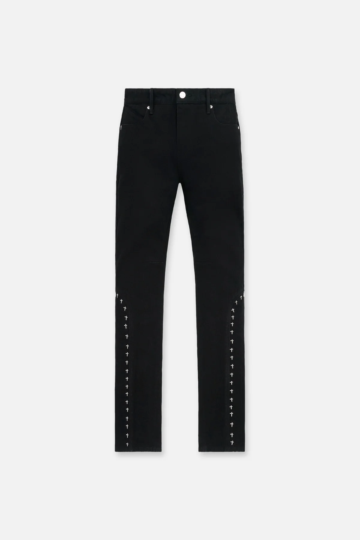 ENZO SKINNY STUDDED JEAN | BLACK CROSS RIVET