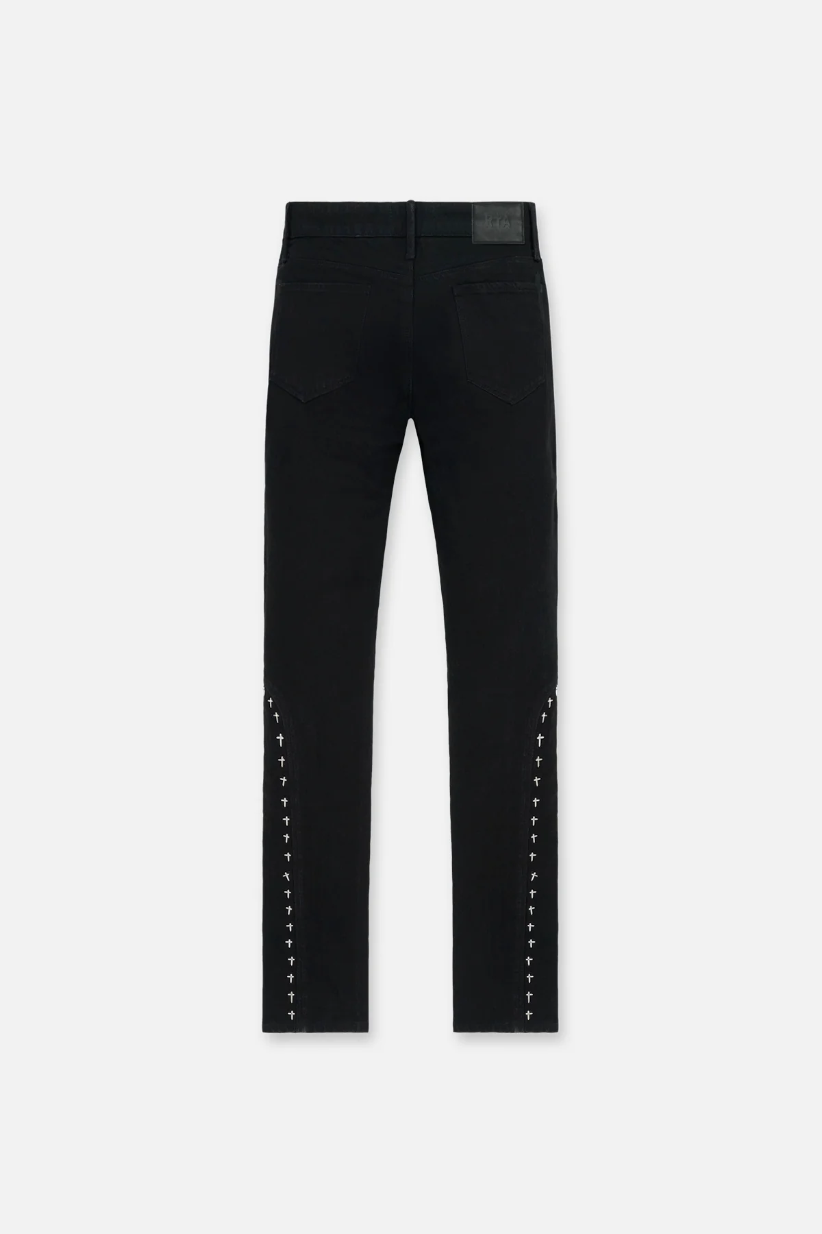 ENZO SKINNY STUDDED JEAN | BLACK CROSS RIVET - Image 2