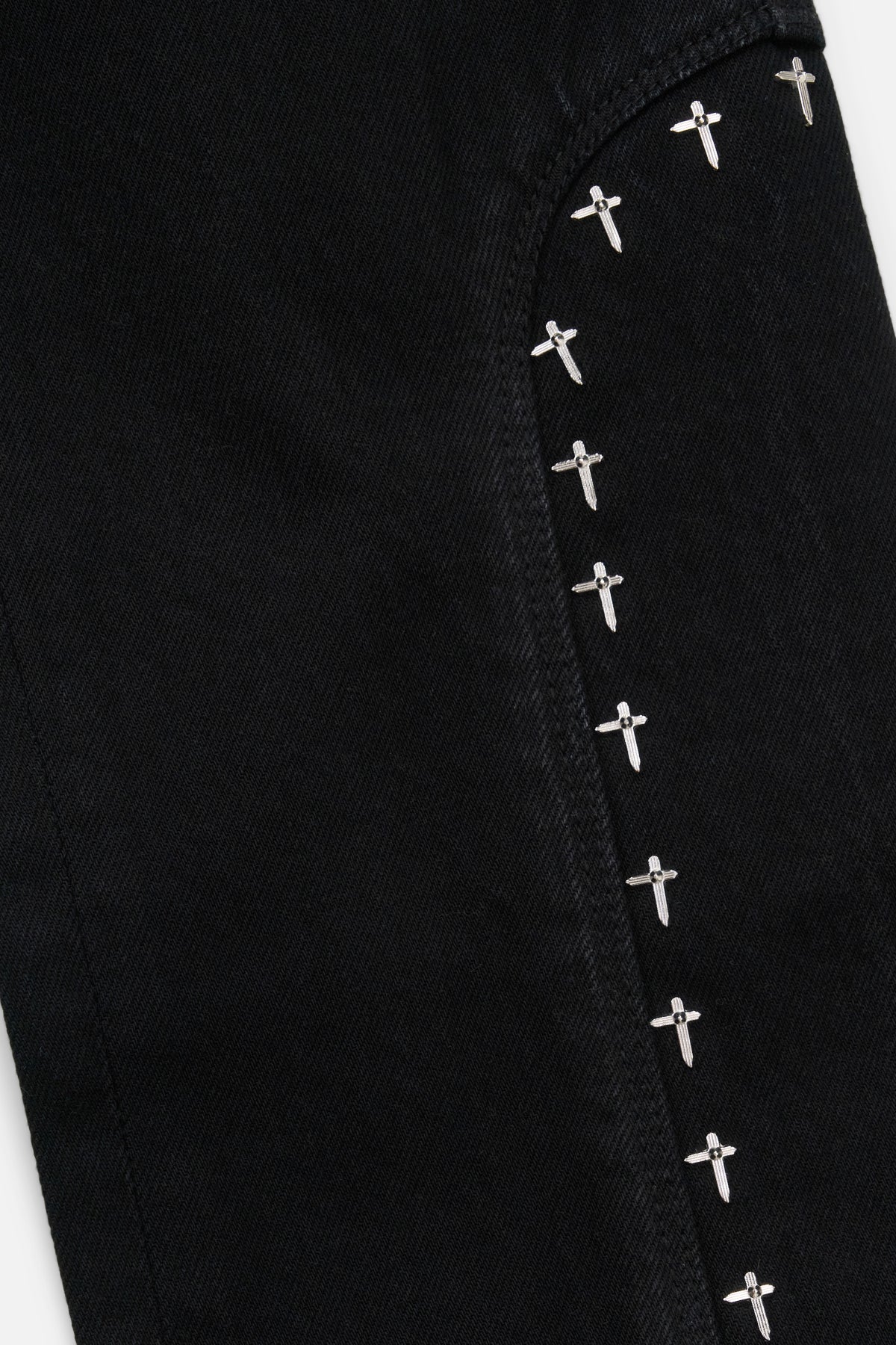 ENZO SKINNY STUDDED JEAN | BLACK CROSS RIVET - Image 3