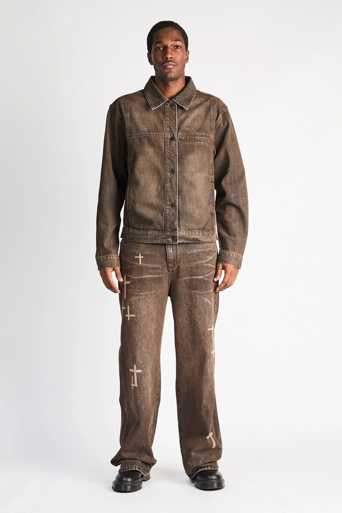 FRANCO WIDE LEG JEAN | MOCHA DRIFT CROSS CUT