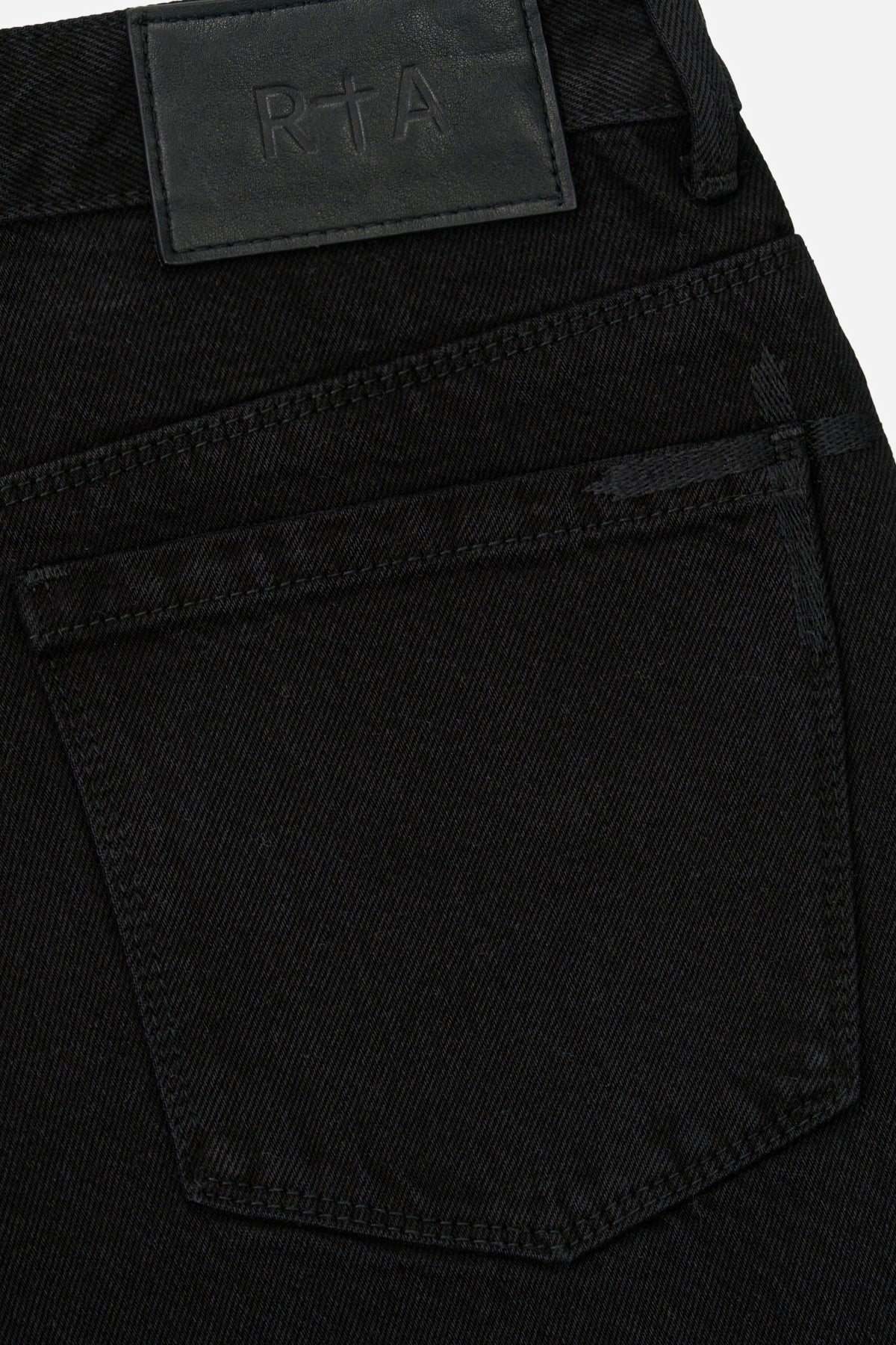 JAMIE WIDE LEG FLARE JEAN | BLACK SCRATCHED - Image 6