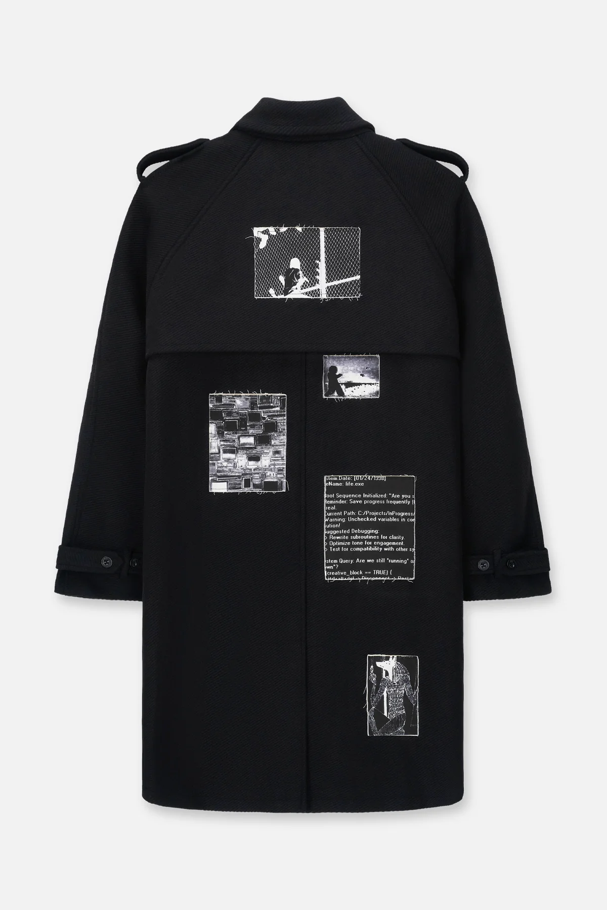 JULIAN TRENCH COAT | BLACK VINTAGE PATCH - Image 3