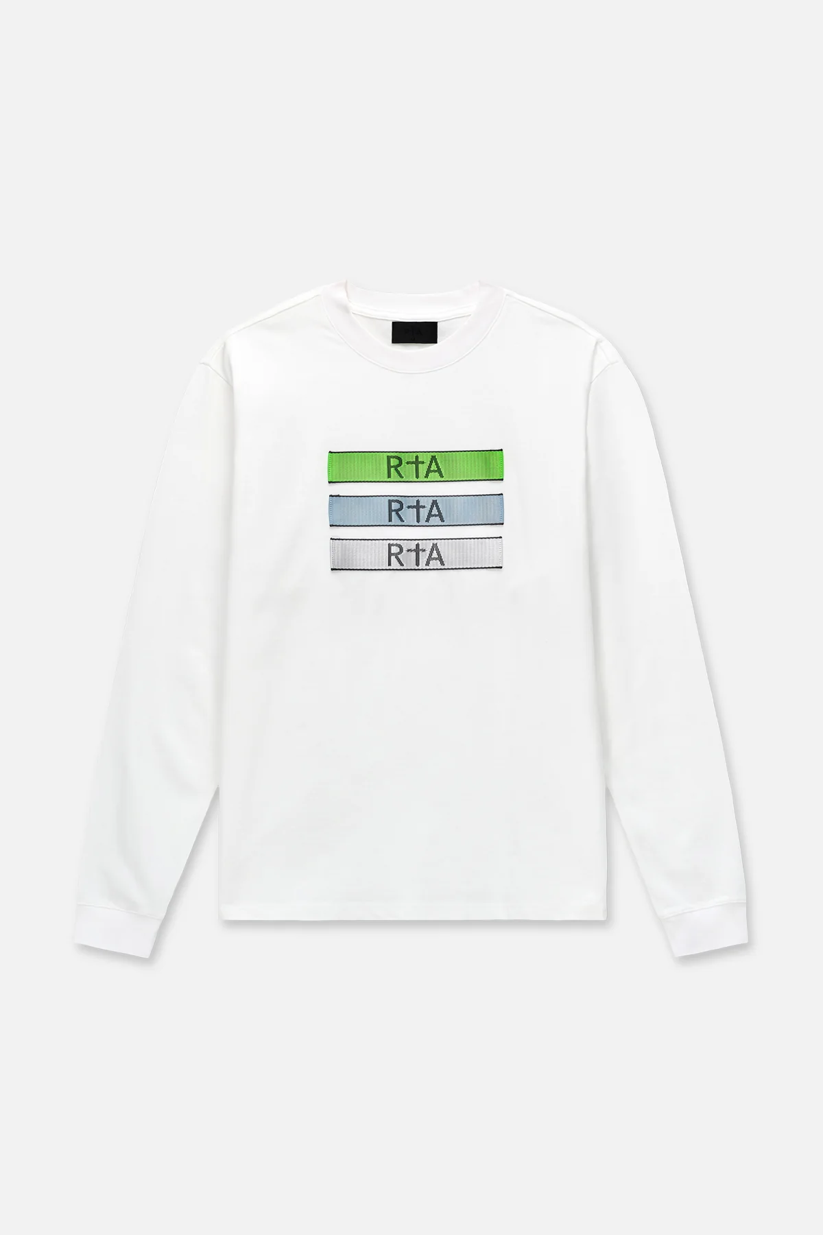 LAWRENCE LONG SLEEVE TEE | WHITE GLITCH LOGO