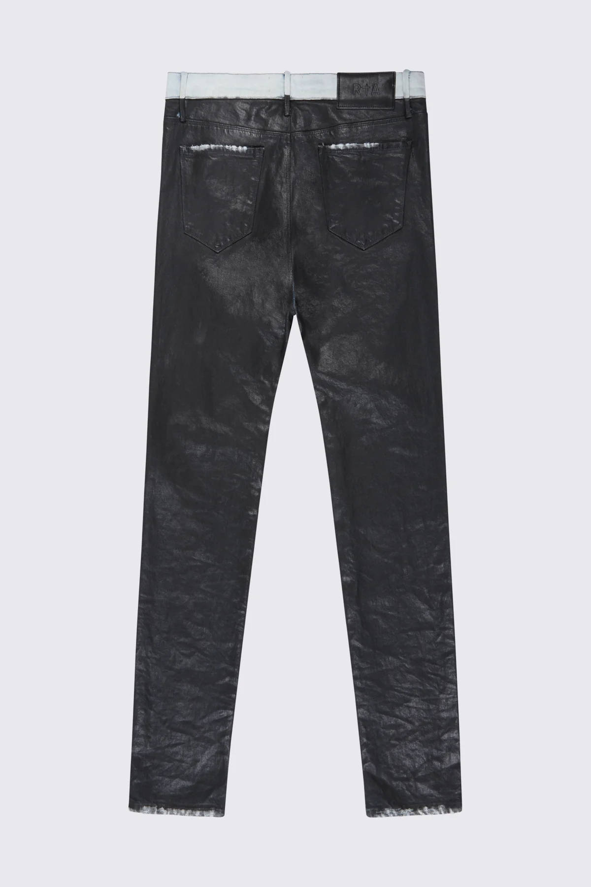 BRYANT RIPPED SKINNY JEAN | BLACK WAX COATED - Image 2