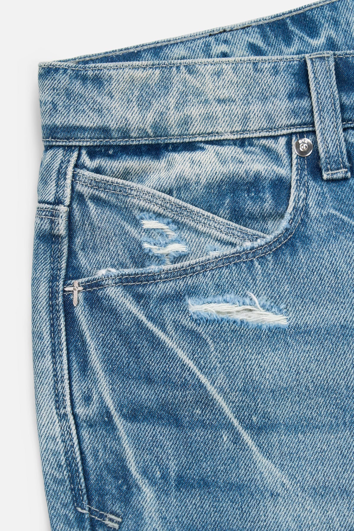 RICARDO SLIM FIT JEAN | BLUE STEEL 3D CROSS - Image 3
