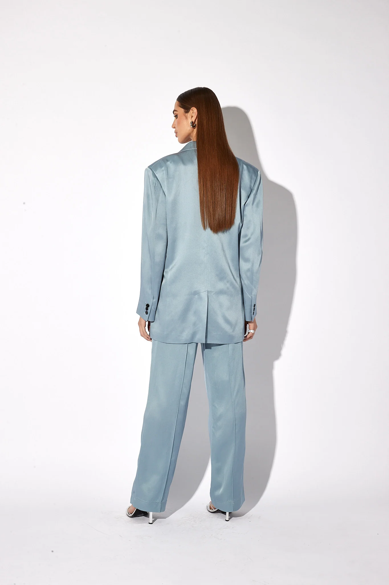 SINGLE BREASTED BLAZER | DUSTY BLUE - Image 2