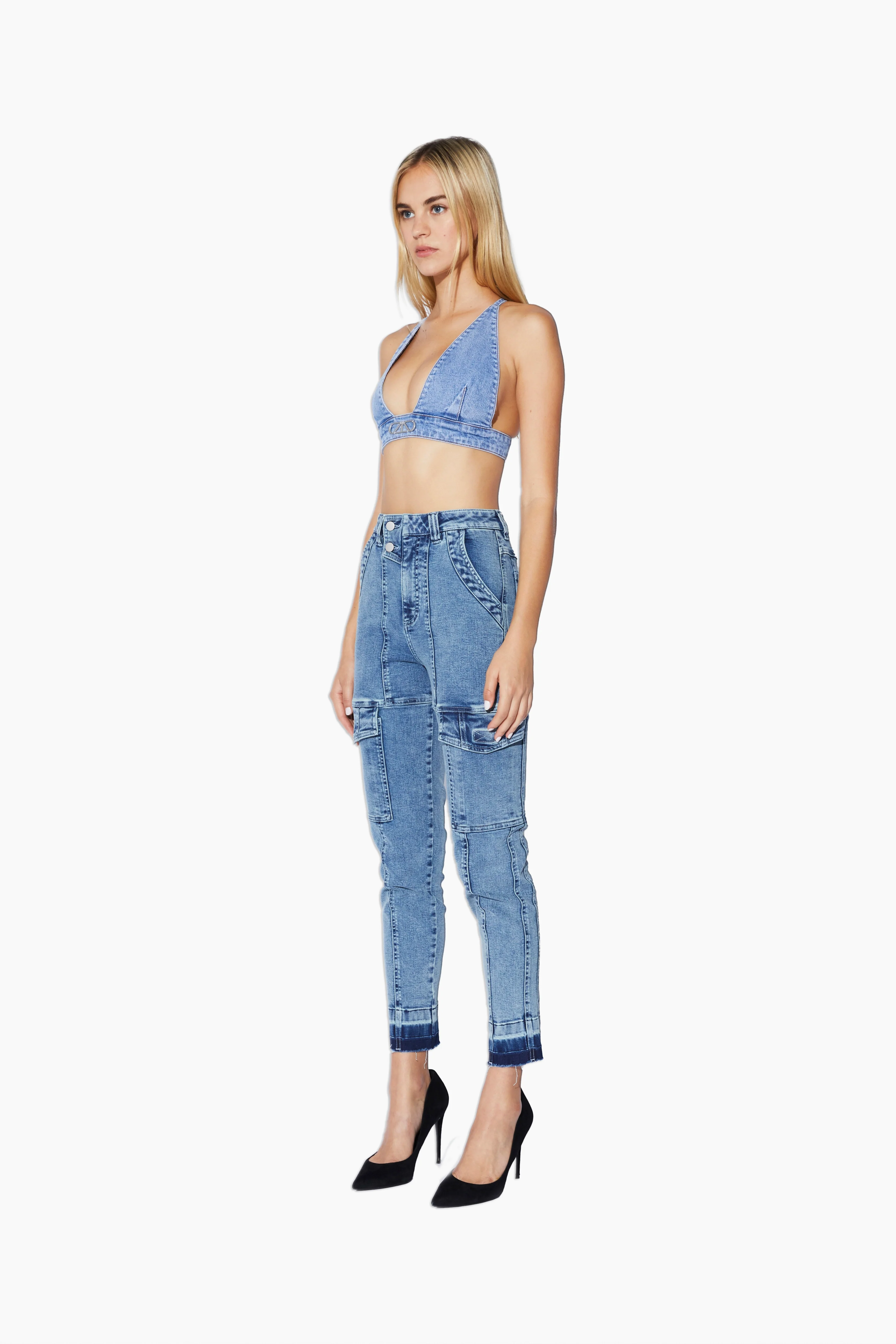 SOFIA TOP | DENIM LIGHT WASH - Image 5