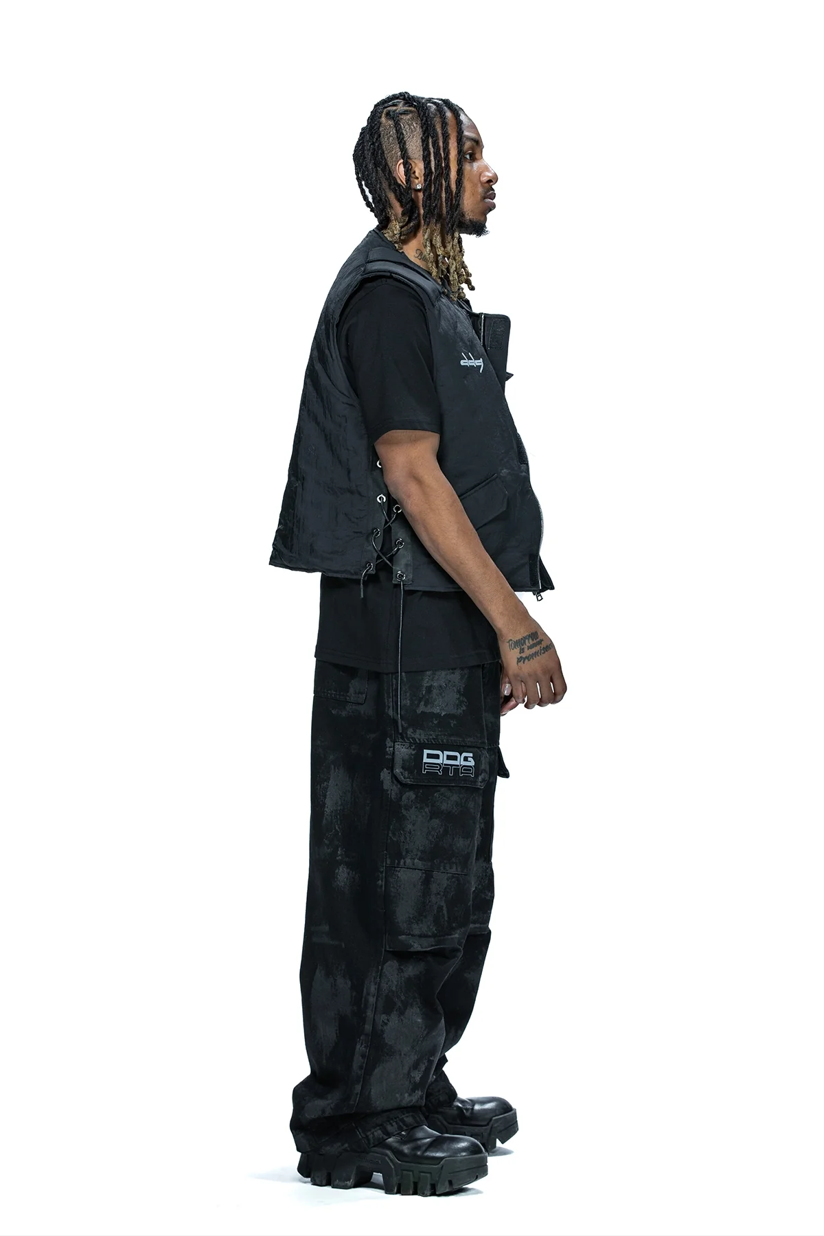 WYLIE CARGO JEAN | BLACK WAX COATED DDG - Image 5