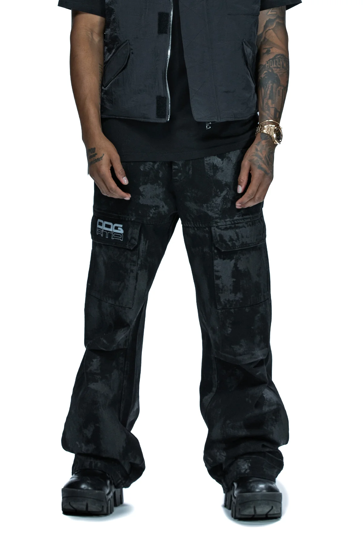 WYLIE CARGO JEAN | BLACK WAX COATED DDG - Image 6