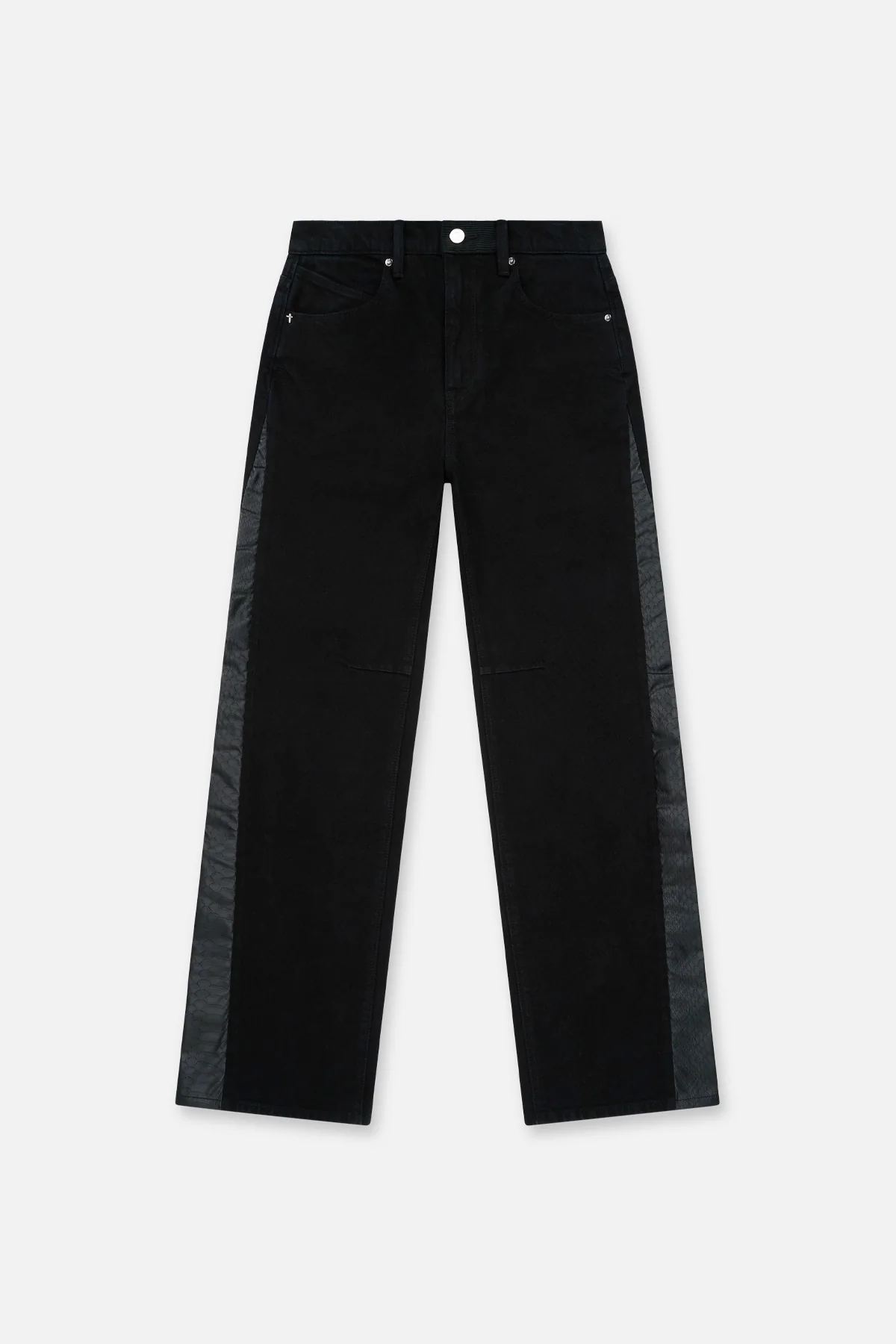 ZED STRAIGHT LEG JEAN | BLACK SNAKE PANELS